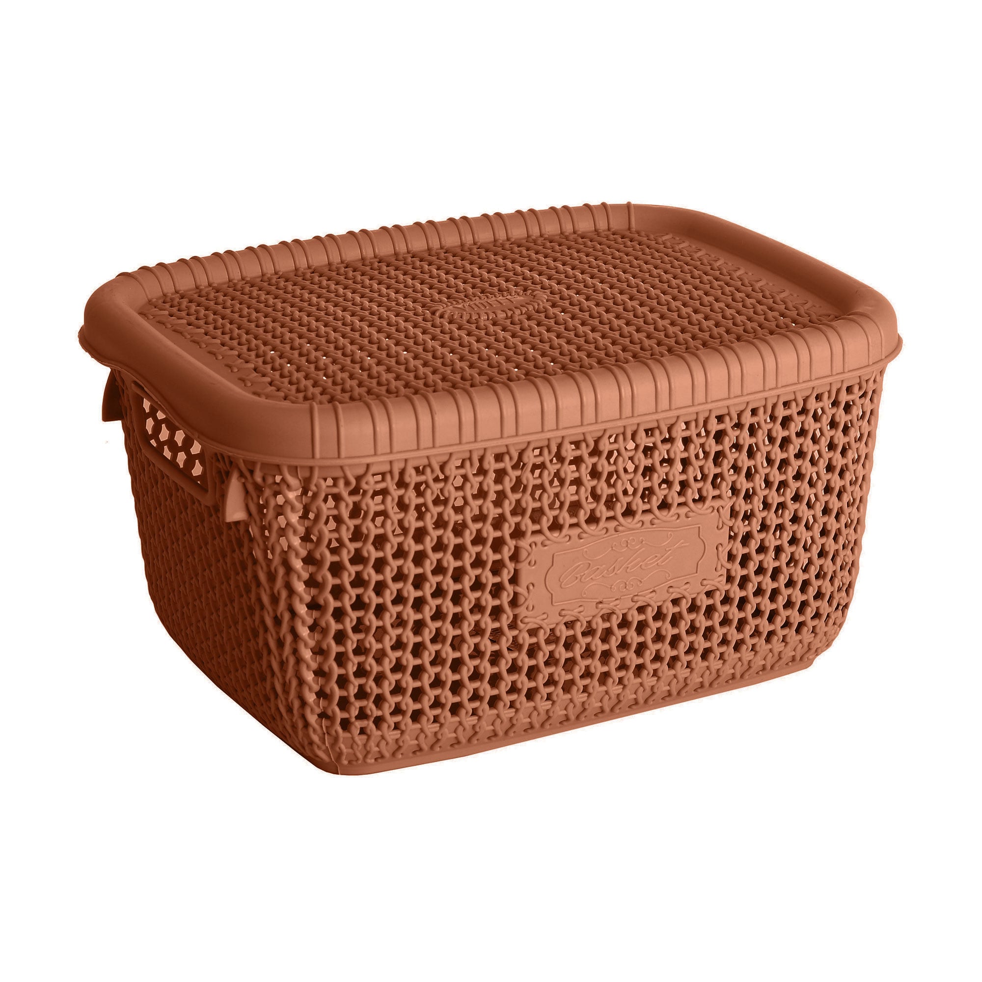 Кошик для зберігання з кришкою Violet House 1009 Віолетта Beige, 14*21*27 см, 5 л (1009 Виолетта BEIGE с/кр. 5 л)